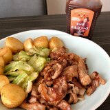 アウトドア☆豚肉切り落としでヨシダBBQソース焼き